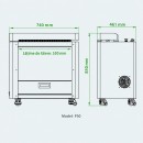 Tocator carton industrial 550mm, 1500W, 220V, viteza reglabila 0-18m/min, grosime maxima 10mm Breckner Germany