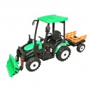 Tractor cu remorca electric pentru copii cu baterie 12V/10Ah si telecomanda JS3158B verde