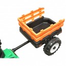 Tractor cu remorca electric pentru copii cu baterie 12V/10Ah si telecomanda JS3158B verde cu scaun din piele