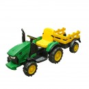 Tractor electric cu remorca, telecomanda si baterie pentru copii 1980x650x610