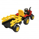 Tractor electric cu remorca, telecomanda si baterie pentru copii 1980x650x610
