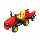Tractor electric cu remorca telecomanda si baterie pentru copii jucarie 1980x610x650mm