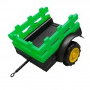 Tractor electric cu remorca telecomanda si baterie pentru copii jucarie 1980x650x610