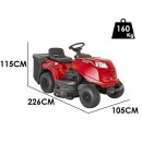 Tractoras gazon, Putere 16 CP, Benzina, Diametru 84 cm, Inaltime taiere 25-80 mm, Transmisie hidrostatica, cos 240 l