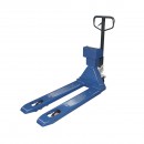 Transpalet manual 3T cu cantar electronic, baterie 6V/4Ah si roti silicon