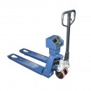 Transpalet manual 3T cu cantar electronic, baterie 6V/4Ah si roti silicon