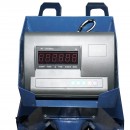 Transpalet manual 3T cu cantar electronic, baterie 6V/4Ah si roti silicon