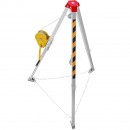 Trepied de salvare si lucru, pentru protectia muncii in canalizari, Capacitate vertical 180 kg, Lungime 30 m, Ham si troliu