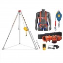 Trepied de salvare si lucru, pentru protectia muncii in canalizari, Capacitate vertical 180 kg, ventilator evacuare, Detector gaze, Lungime 30 m