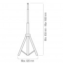 Trepied reglabil pentru lampa sau proiector, Horoz Tripod, simplu, max. 1.6m