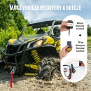 Troliu electric 12V DC, 1.3 CP, capacitate 1814 kg, cablu 12 m, Telecomanda WiFi si cu fir, IP55, pentru ATV