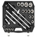 Trrusa tubulare 3/4'' cu clichet 24T, 21 piese