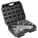 Trrusa tubulare 3/4''  cu clichet 24T, 21 piese