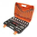 Trusa chei tubulare 8-32mm si chei fixe combinate 8-19mm, 1/2 antrenor cu clichet 37 piese Breckner Germany