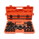 Trusa chei tubulare camion de impact 17-65mm, antrenor cu clichet, prelungitoare 200 si 500mm, tip L 200mm, bara T, adaptor 3/4-1 inch Cr-Mo 26 piese Breckner Germany