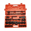 Trusa chei tubulare camion de impact 17-65mm, antrenor cu clichet, prelungitoare 200 si 500mm, tip L 200mm, bara T, adaptor 3/4-1 inch Cr-Mo 26 piese Breckner Germany