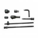 Trusa chei tubulare camion de impact 17-65mm, antrenor cu clichet, prelungitoare 200 si 500mm, tip L 200mm, bara T, adaptor 3/4-1 inch Cr-Mo 26 piese Breckner Germany