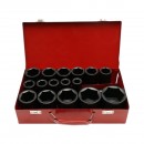 Trusa chei tubulare camion de impact lungi 17-55mm, prelungitor 125mm, patrat 3/4 inch Cr-Mo 17 piese Breckner Germany
