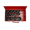 Trusa chei tubulare camion de impact lungi bihexagonale 17-50mm, patrat 3/4 inch Cr-Mo 15 piese Breckner Germany