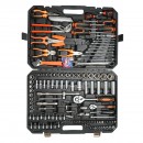Trusa chei tubulare, chei fixe, biti, torx cu scule si unelte 160 piese Breckner Germany