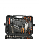 Trusa chei tubulare, combinate fixe si inelare, biti, imbus, torx Cr-V 142 piese Breckner Germany