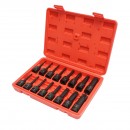 Trusa chei tubulare de impact torx T20-T100, patrat 1/2 inch 16 piese