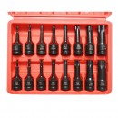 Trusa chei tubulare de impact torx T20-T100, patrat 1/2 inch 16 piese