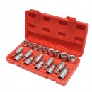 Trusa chei tubulare E-Torx E10-E24, biti torx T20-T70, patrat 1/2 inch 19 piese