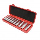 Trusa chei tubulare E-Torx E8-E24, patrat 1/2 inch 10 piese