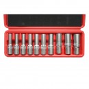 Trusa chei tubulare E-Torx E8-E24, patrat 1/2 inch 10 piese