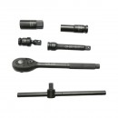 Trusa chei tubulare lungi 8-32mm, antrenor cu clichet, prelungitor 127mm, bara T, cardan 1/2 inch Cr-Mo 23 piese Breckner Germany