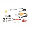 Trusa masina sudat tevi PPR 800W cu afisaj digital 0-300°C, 6 bacuri 20-63mm, nivela 3 bule, ruleta, cleste taiat Breckner Germany