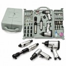 Trusa scule pneumatice cu pistol de impact, ciocan, clichet, polizor drept si accesorii 71 piese