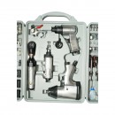 Trusa scule pneumatice cu pistol de impact, ciocan, clichet, polizor drept si accesorii 71 piese