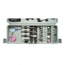 Trusa scule pneumatice cu pistol de impact, ciocan, clichet, polizor drept si accesorii 71 piese