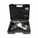 Trusa scule pneumatice cu pistol de impact Twin Hammer 1/2 inch, clichet 3/8 inch, 10 tubulare 9-27mm si accesorii 16 piese Breckner Germany