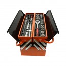 Trusa scule profesionala metalica rabatabila 5 nivele 168 piese Cr-V Breckner Germany