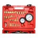 Trusa tester presiune sistem injectie benzina cu 2 manometre, adaptoare universale Breckner Germany