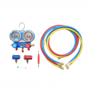 Trusa verificare si incarcare instalatii aer conditionat auto, freon R22, R32, R134a, R410a Breckner Germany