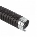 Tub flexibil tip copex metalic cu izolatie PVC, diametru 11 mm, Negru, 50m, galvanizat