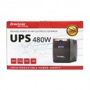 UPS 800VA/480W cu baterie 9Ah si 2 prize schuko, LCD, USB, AVR Breckner Germany