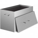 Vas pentru sterilizare conserve, 520.7 x 292.1 x 330.2 mm, 2 x niveluri, Inox alimentar, Capac