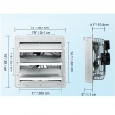 Ventilator evacuare pentru spatii comerciale, sere, depozite, Aluminiu, 45 W, 1800 m³/h, 380 x 380 x 190 mm