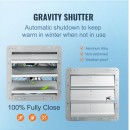 Ventilator evacuare pentru spatii comerciale, sere, depozite, Aluminiu, 45 W, 1800 m³/h, 380 x 380 x 190 mm